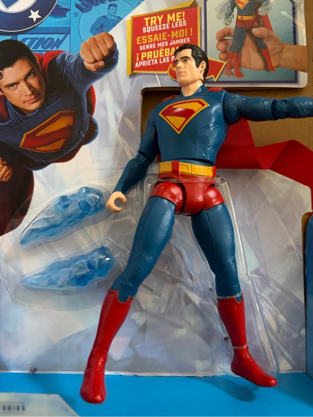 DC Superman Action Figure - Blue, Red & Yellow